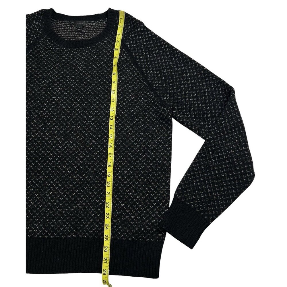j crew sweater women large Lamb Wool Black White Long Sleeves - Picture 7 of 8